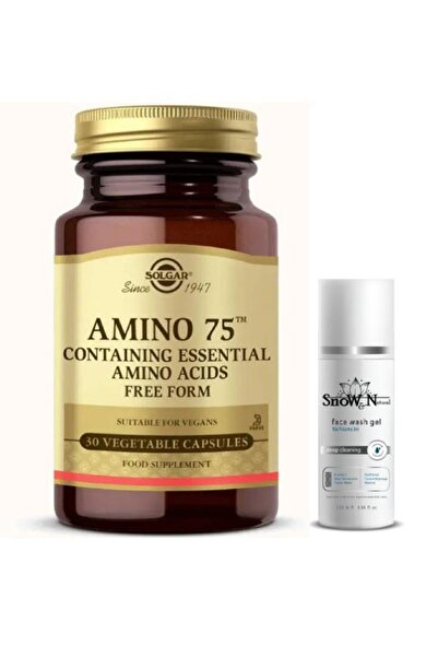 Solgar Amino 75 Essential Amino Complex 30 Kapsül + Yüz Temizleme Jeli 100ml ...