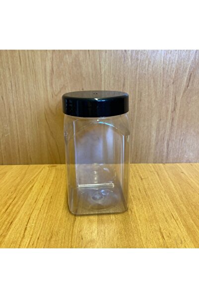 Pause Art Home 370 Cc Pet Kavanoz - Siyah Plastik Kapaklı - 370 Ml Plastik Kavanoz (5adet)