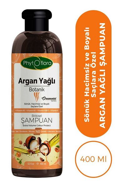 Phytoflora Salt-Free Special Argan Oil Herbal Shampoo for Sensitive Dull Volume and Dye Hair 400 ml