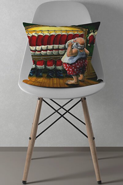 menesahome وسادة رمي السنة الجديدة، سانتا كلوز، غطاء وسادة رمي السنة الجديدة،...