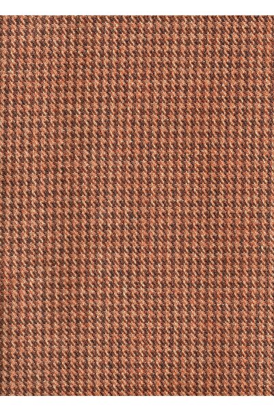 Enesar Home Keten Kaz Ayağı Döşemelik Kumaş Premium Dokuma Turuncu