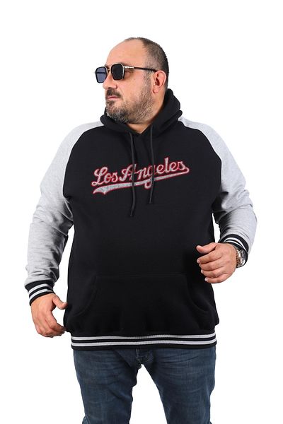 Starbattal Plus Size Sweat Los Angeles 22709-μαύρο