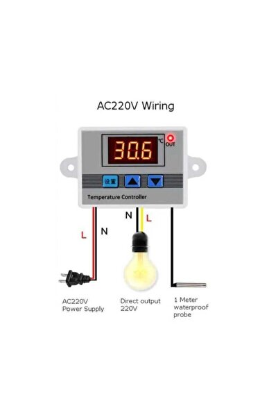 Robo90 Xh-w3002 Zaman Ayarlı Dijital Termostat - 220vac - 1500w