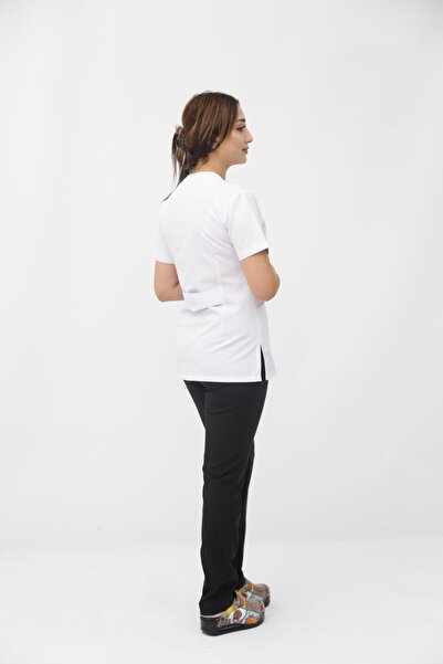 Ehil White Doctor/Nurse Uniform Alpaca Fabric Suit Uniform