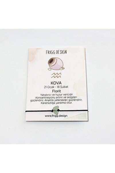 Kova Burcu Florit Doğal Taşlı Ip Burç Bilekliği