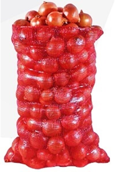 Genel Markalar Kırmızı File Çuval, Kuruyemiş, Soğan Çuvalı, 55cm*90cm, 100 Ad...