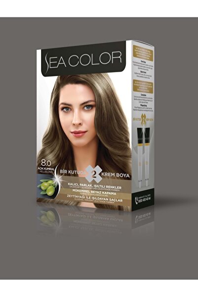 Özlem Tuhafiye Sea Color Saç Boyası - Açık Kumral 8/0
