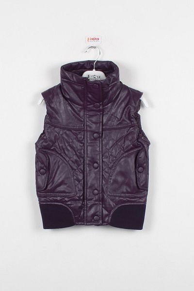 incity Girl's Purple Leather Vest