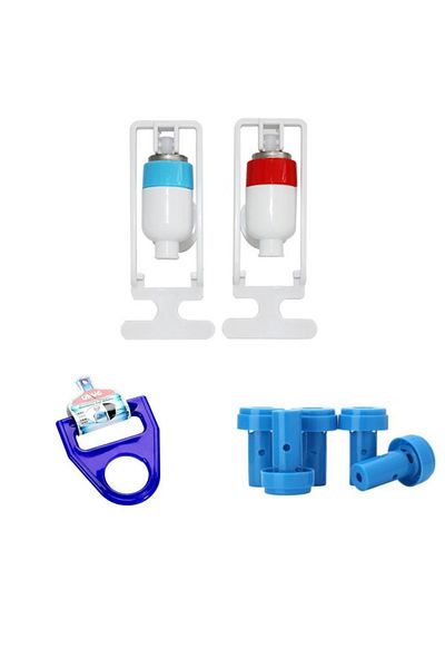 Vakia Blue and Red Fountain Water Dispenser Renewal Set - Spring Cap and Carrier 1 Piece.