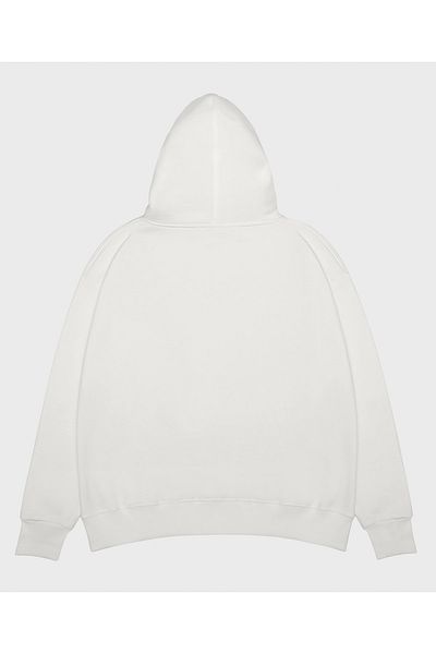 GreenMint Unisex Ecru Hooded Sweatshirt Lemillion