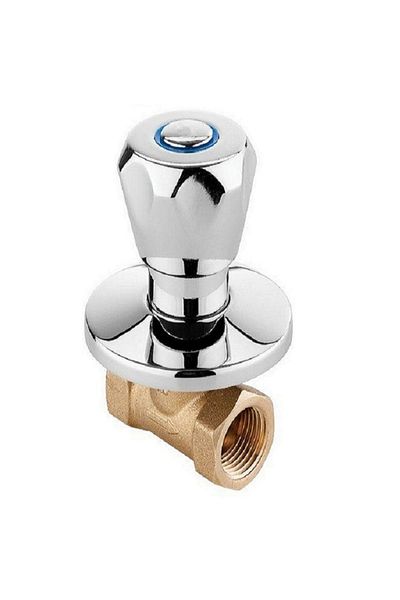 Prestij Acem Built-in Intermediate Cut Stop Valve Brass 3/4
