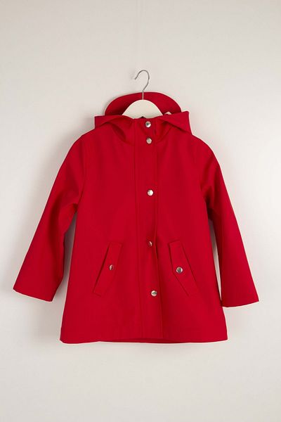 Aslı Türkoğlu Red Side Pocket Children's Raincoat