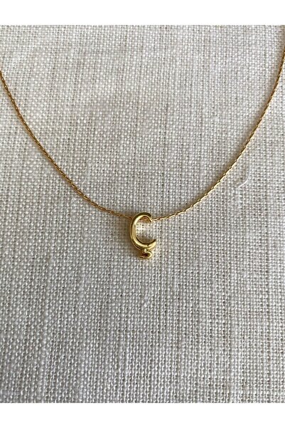 Alexis Carrel Kadın Altın Kaplama Kalpli Ç Harfli Kolye