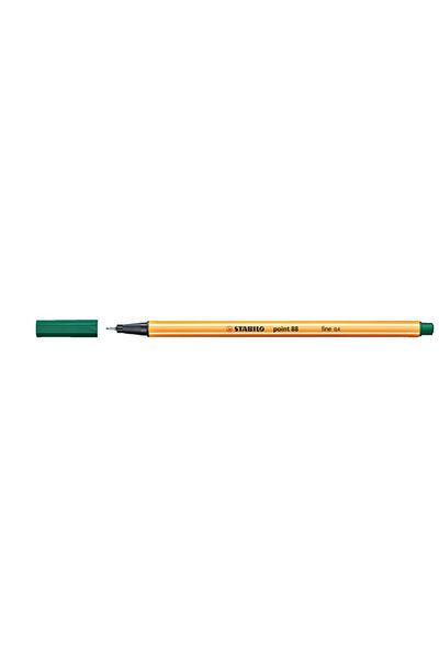 Stabilo Felt Tip Thin Pen (10 Pieces) 88 Point 0.4 Mm Pine Green 88/53