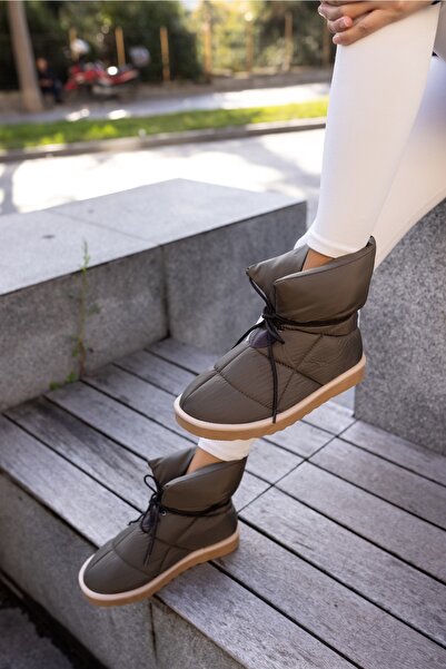 ANGELİNA JONES Milena Kadın Haki Yeşil Parasut Kumaş Bot