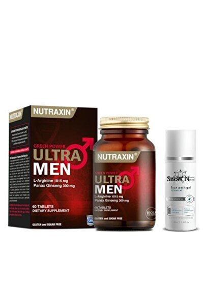 Nutraxin Ultra Men Green Power 60 Tablet + Yüz Temizleme Jeli 100ml Hediyeli