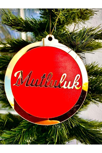 Mini Tasarım Atölyem Plexi Christmas Tree Ornament (happiness)