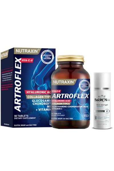 Nutraxin ArtroflexHyaCII90 Tablets + 100ml Facial Cleansing Gel - Gift
