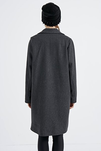 MEECY Women's Anthracite Stamp Coat