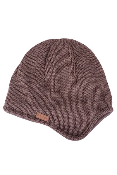 FORUM Eared Beret Brown Open Outside Knitwear Inside Fleece Flexible Model 9812-3520