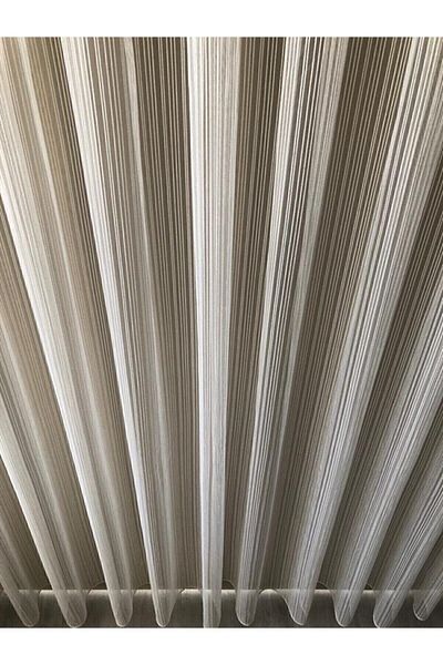 Brillant Striped Tulle New Model Tulle Curtain 1/2 Sparse Pleat