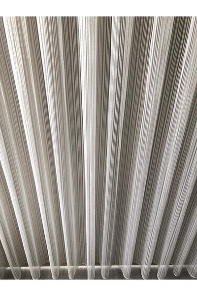 Brillant Striped Tulle New Model Tulle Curtain 1/2 Sparse Pleat