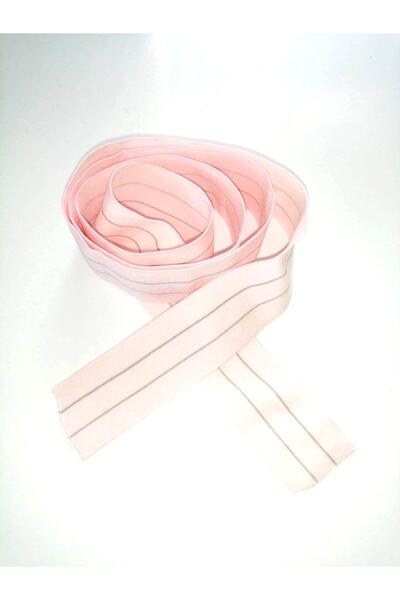 Hayal Sepeti Rubber Pink Striped 33mm 5m Shorts, Legs, Arms and Johns Rubber 1 Pack 5 Mt
