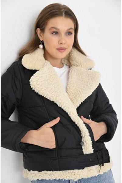 YILMAZBARMAZ Γυναικείο γούνινο παλτό με λεπτομέρειες