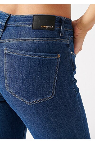 Trn JNS Сині вузькі джинсові штани з високою талією до щиколотки з лайкри