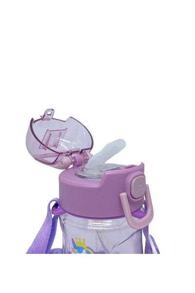 DILLER 400ml Animal Pattern Tritan Water Bottle with Straw and Hanger