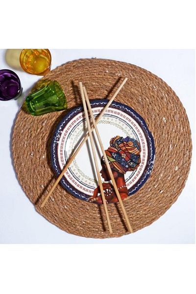 Emr züccaciye Wacker Placemat - Set de 4 răchită Placemats