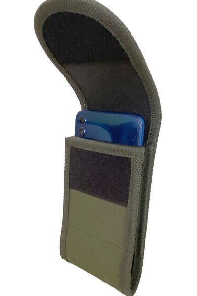Neler Geldi Neler ® Canvas Fabric Velcro Cover Belt Mounted Phone Case Phone Waist Bag Khaki