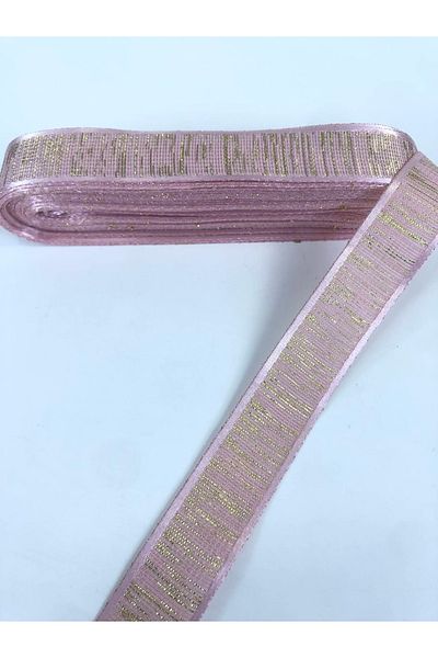 Hobigram Pink Gold Glitter Party Κορδέλα Τιμή για 1 μέτρο – Κορδέλα, Κομψό Σχέδιο, Γυναικείο Αξεσουάρ