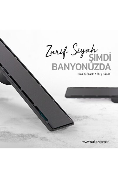 Sukar Line/6 Siyah Plaın Izgaralı 40cm