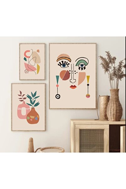 woodhomeworks Gerçek Ahşap Bohem Kızlı Tablo 50*70