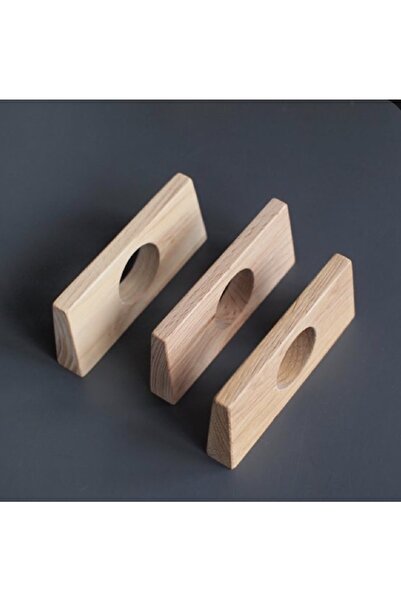 lazzir handle Ahşap Kulp Dolap Ve Çekmece Kulpu 96 Mm(DOĞAL VERNİK)