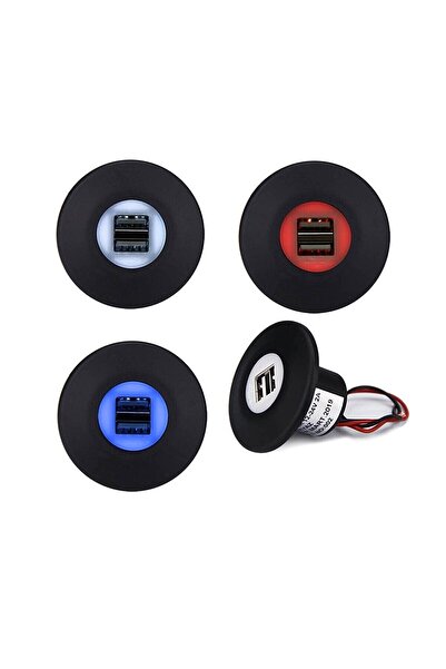 YEO Çift Usb Işıklı Araç Şarj Soketi 12-24v 4.2a