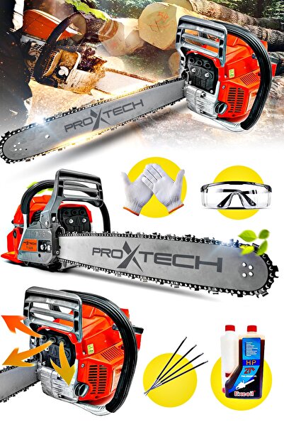 PROXTECH Prox5002 Benzinli 3 Eksozlu 50cm 52cc Ağaç Odun Dal Kesme Makinesi M...