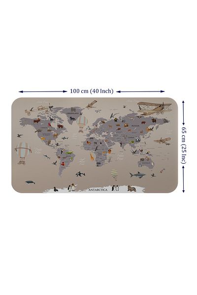 Doğal Tercih Educational World Map World Atlas Children's and Baby's Room Wall Sticker