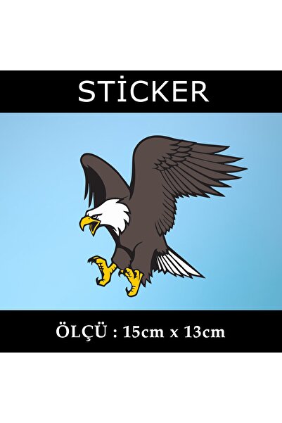 Fresh ملصق ملصق على شكل طائر نسر - قطعتان من خزانة زجاجية للسيارة وخوذة دراجة...