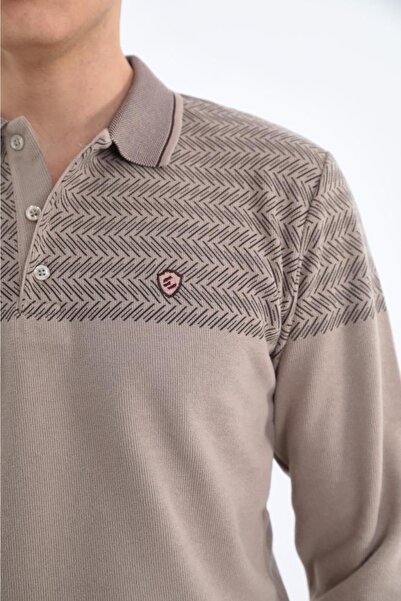 Rey Polo Polo Neck Print Detailed Sweater