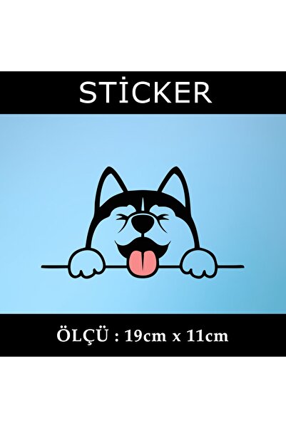 Fresh ملصق ملصق لطيف على شكل جرو كلب - قطعتان من خوذة خزانة الزجاج الأمامي لل...