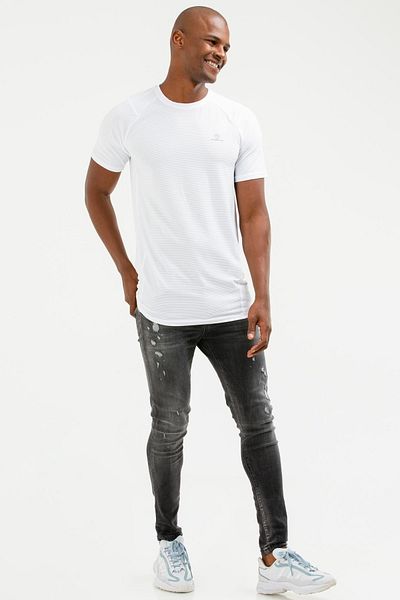speedlife ΑΝΔΡΙΚΟ ΛΕΥΚΟ T-SHIRT SPORTS Ανδρικό μπλουζάκι με λαιμόκοψη Hillside