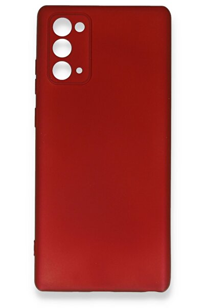 Samsung Galaxy Note 20 Için Uyumlu Kılıf Yumuaşk Renkli Esnek Premium Rubber Silikon - Bordo
