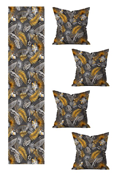 LadiesHome Set de huse de pernă cu design special pentru alergători și 4 pies...