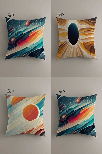 LadiesHome Modern Decorative Design Double Sided Digital Printed 4-Piece Decorative Throw Pillow Cover