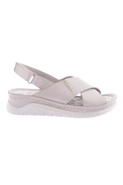 DGN Woman's cross strap sandal stone genuine leather 72183217
