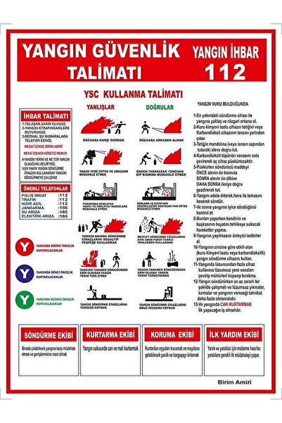 Emek İkaz Levhaları لافتة تحذير/تحذير لتعليمات السلامة من الحرائق