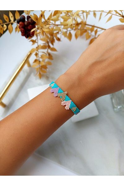 BUNİTA DESİGN Colorful Hearts - Miyuki Bracelet