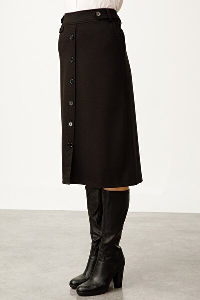Ekol Front Buttoned Midi Skirt 2021